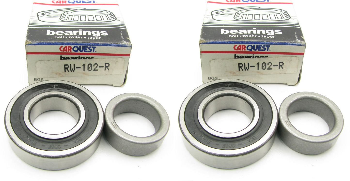 (2) Carquest RW-102-R Rear Wheel Bearing Assemblies & Lock Rings