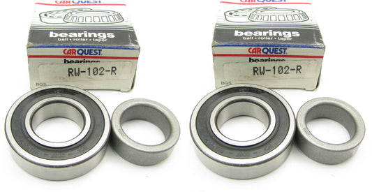 (2) Carquest RW-102-R Rear Wheel Bearing Assemblies & Lock Rings