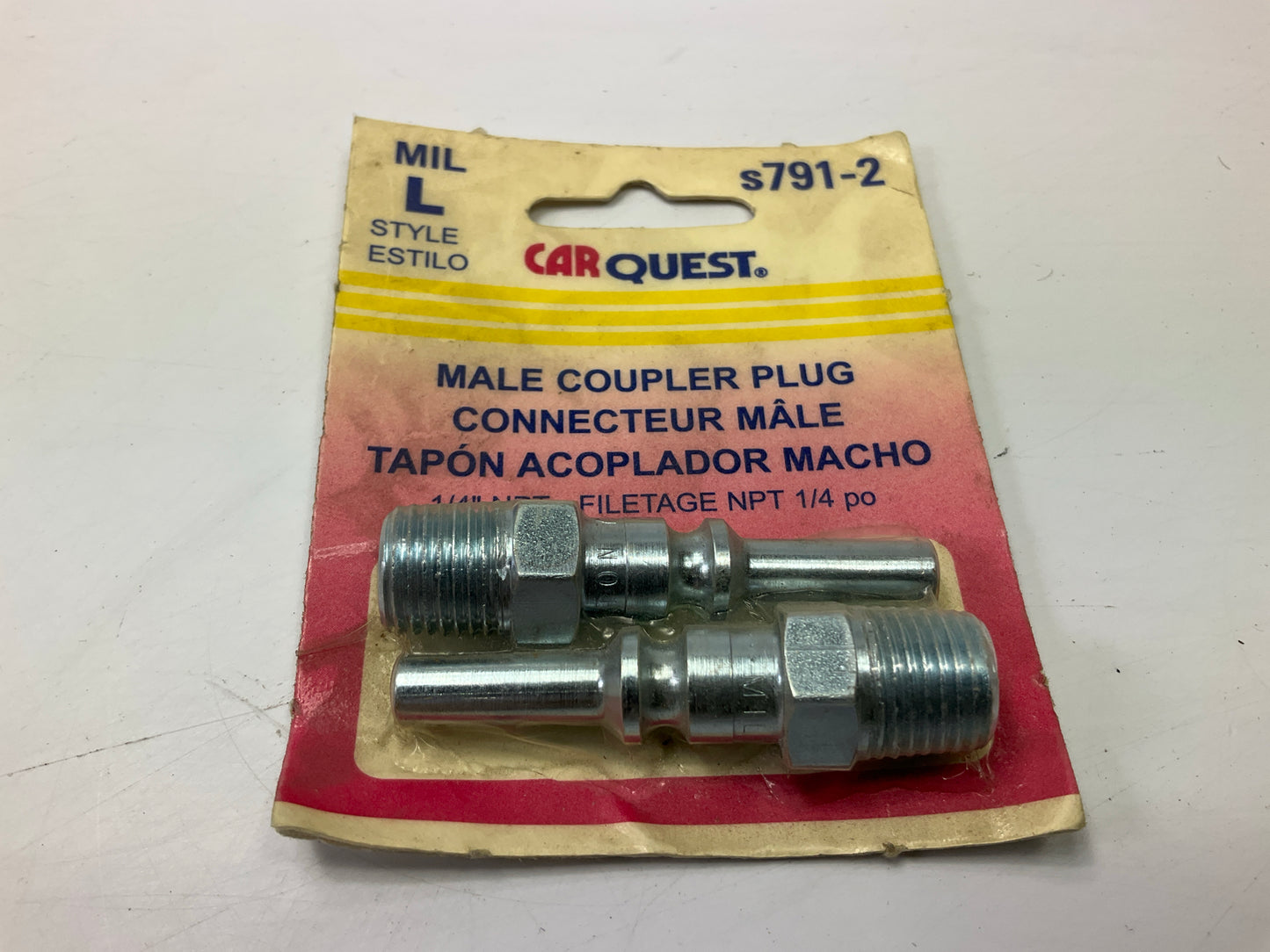 Carquest By Milton S791 1/4'' L-Style Male Plug, 2 / Pack
