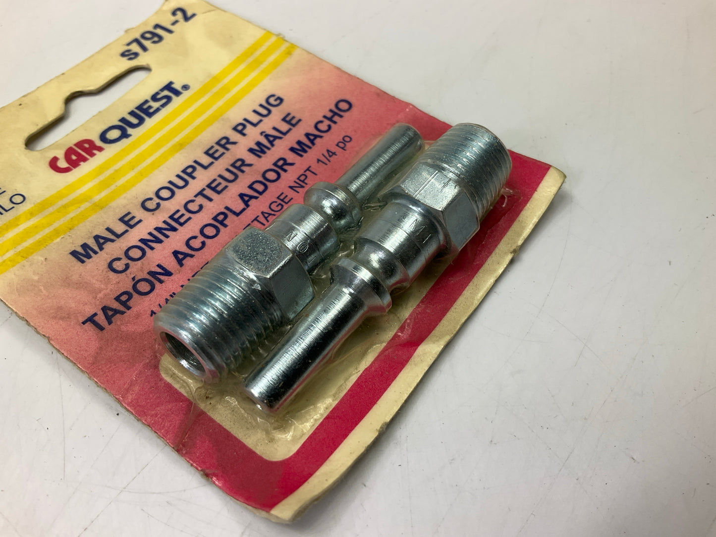 Carquest By Milton S791 1/4'' L-Style Male Plug, 2 / Pack