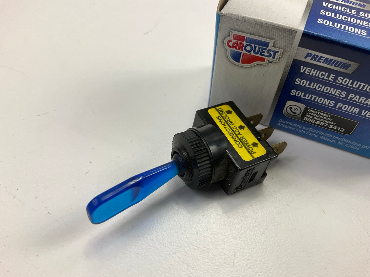 Carquest SBA3512 Blue Illuminated Toggle Switch, 10 Amp 12 Volt
