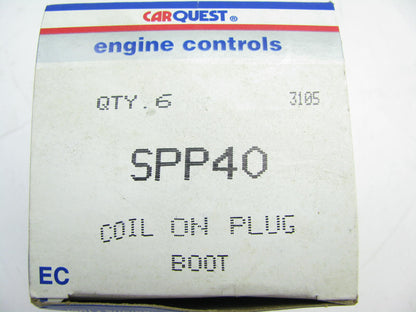 (6) Carquest SPP40 Direct Ignition Coil On Plug Boot