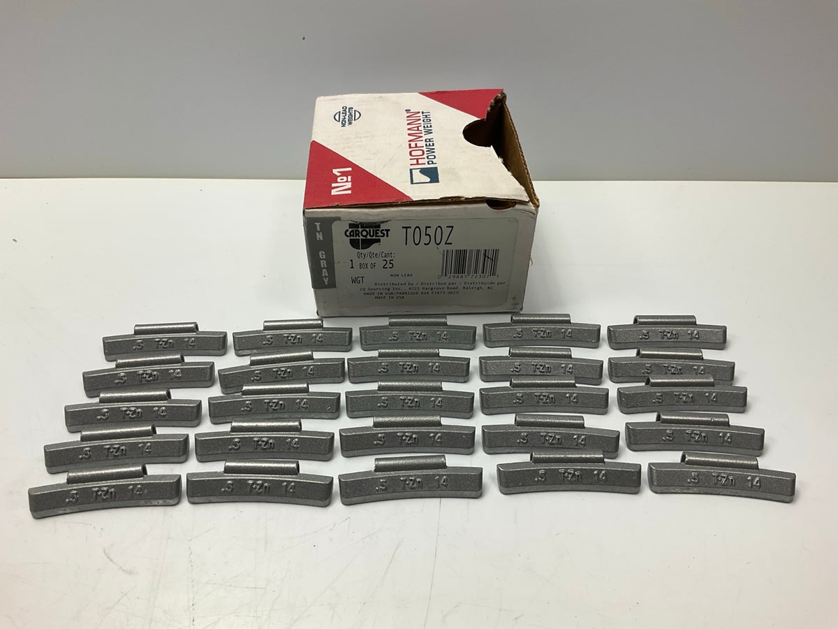 Carquest T050Z 1/2 Oz Coated Zinc Wheel Weights 0.50 Oz - Pack Of 25
