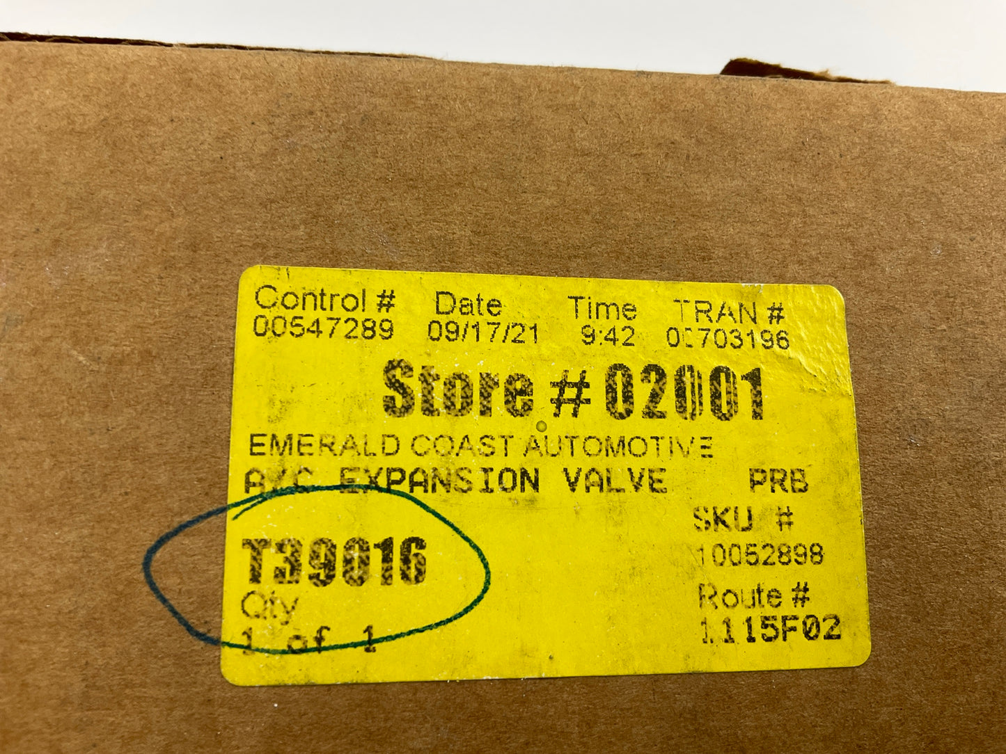 Carquest T39016 A/C Expansion Valve