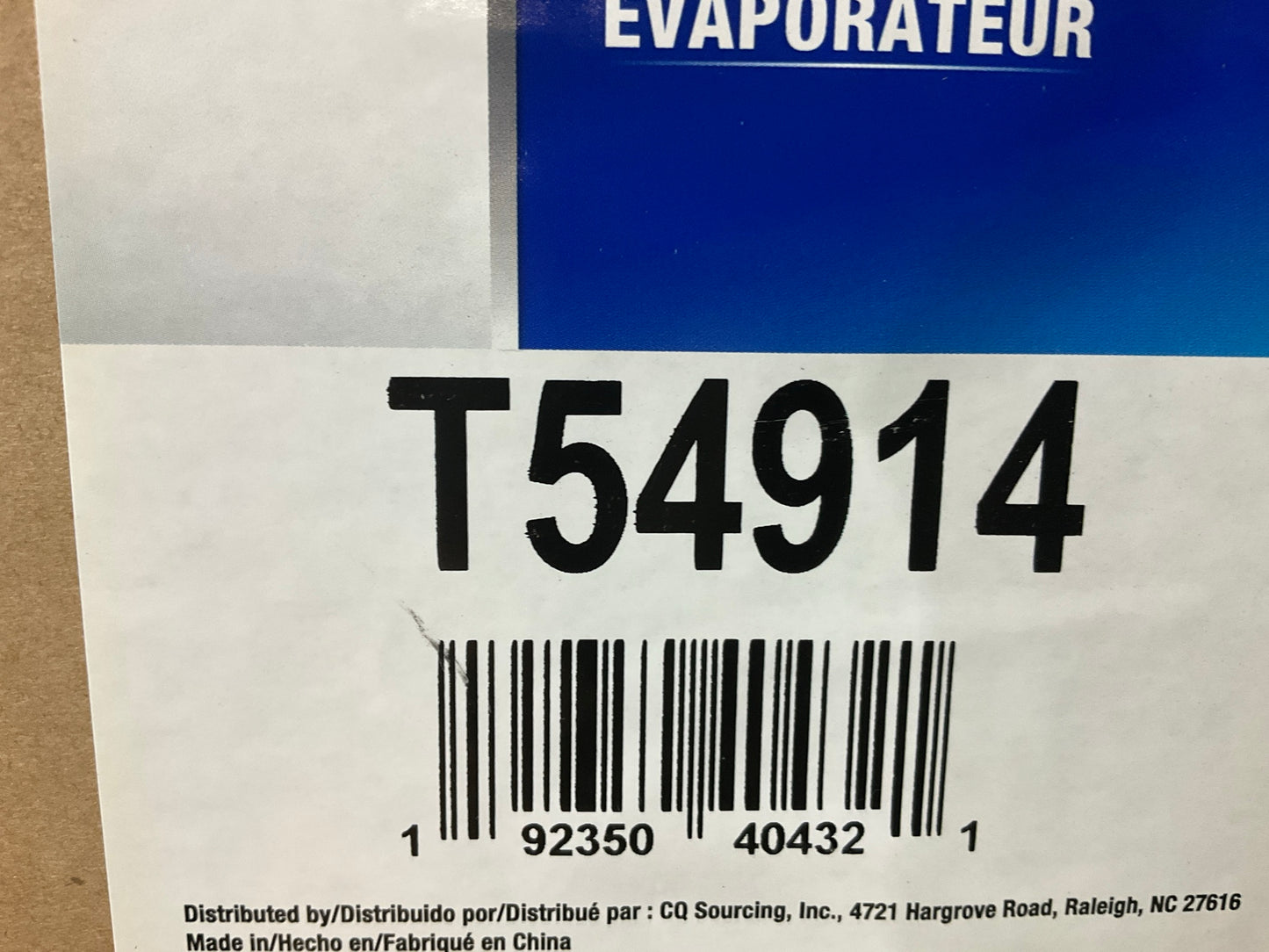 Carquest T54914 A/C Evaporator Core
