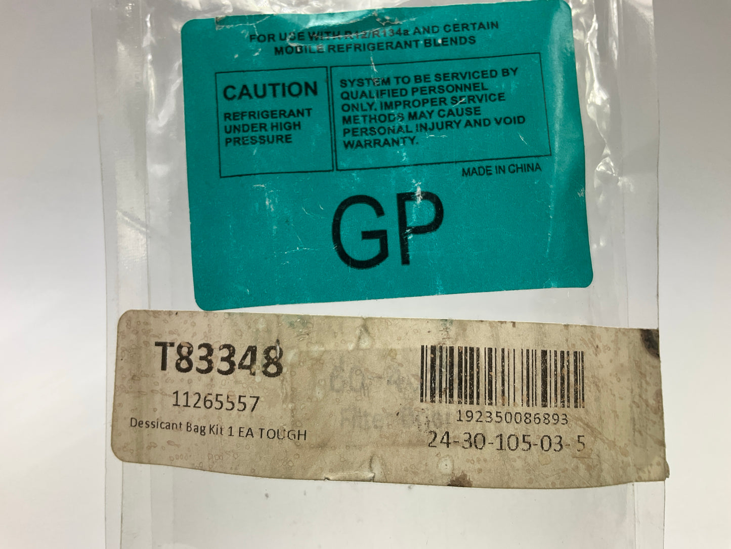 Carquest T83348 A/C Receiver Drier / Desiccant Element Dessicant Bag Kit