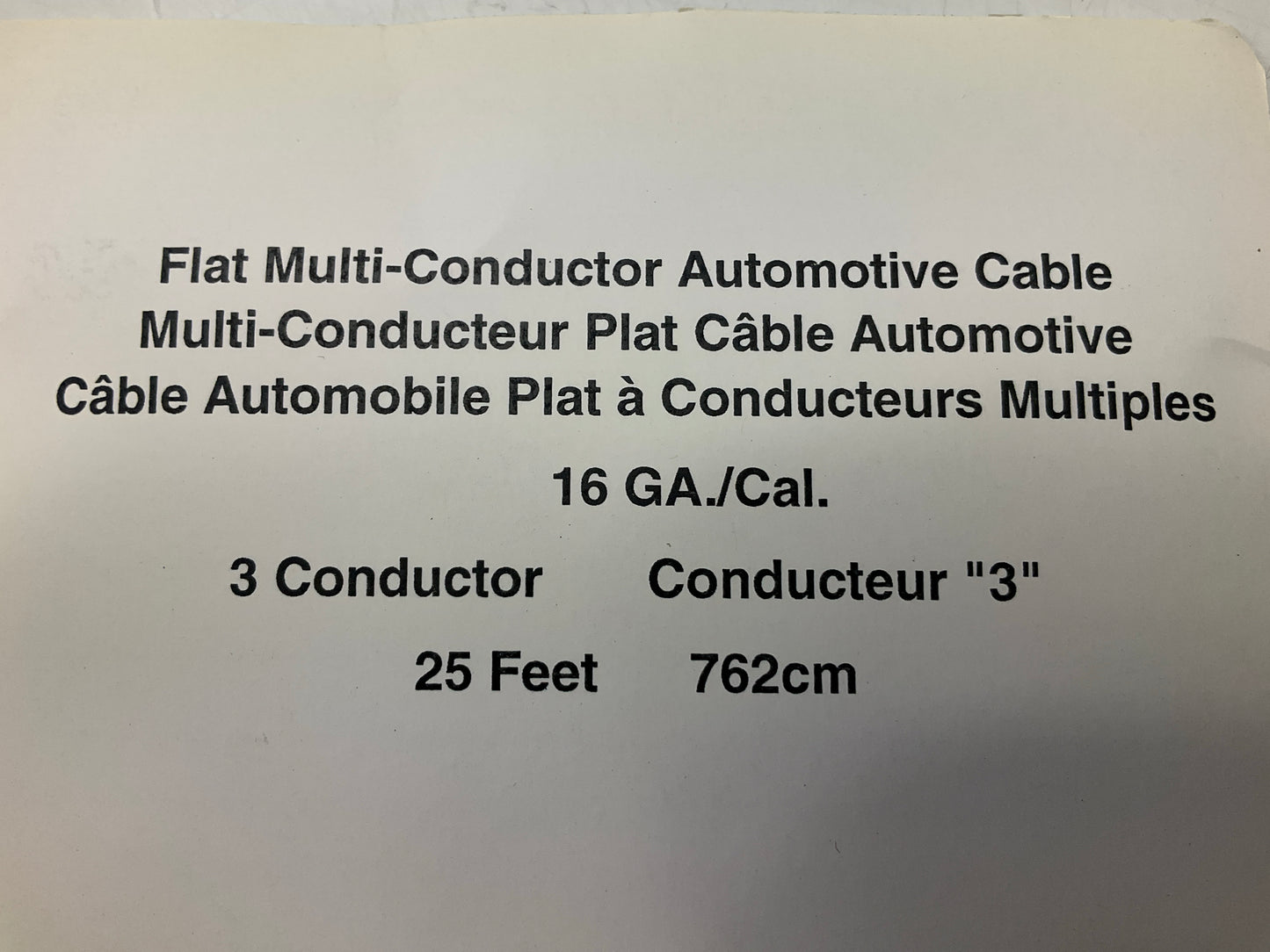 Carquest TA458 3-Wire Trailer Wiring Wire - 25 Feet , 16 Gauge , 3 Conductor