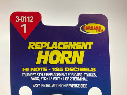 Carrand 3-0112 Replacement 12V Horn - Hi Note - 125 Decibels
