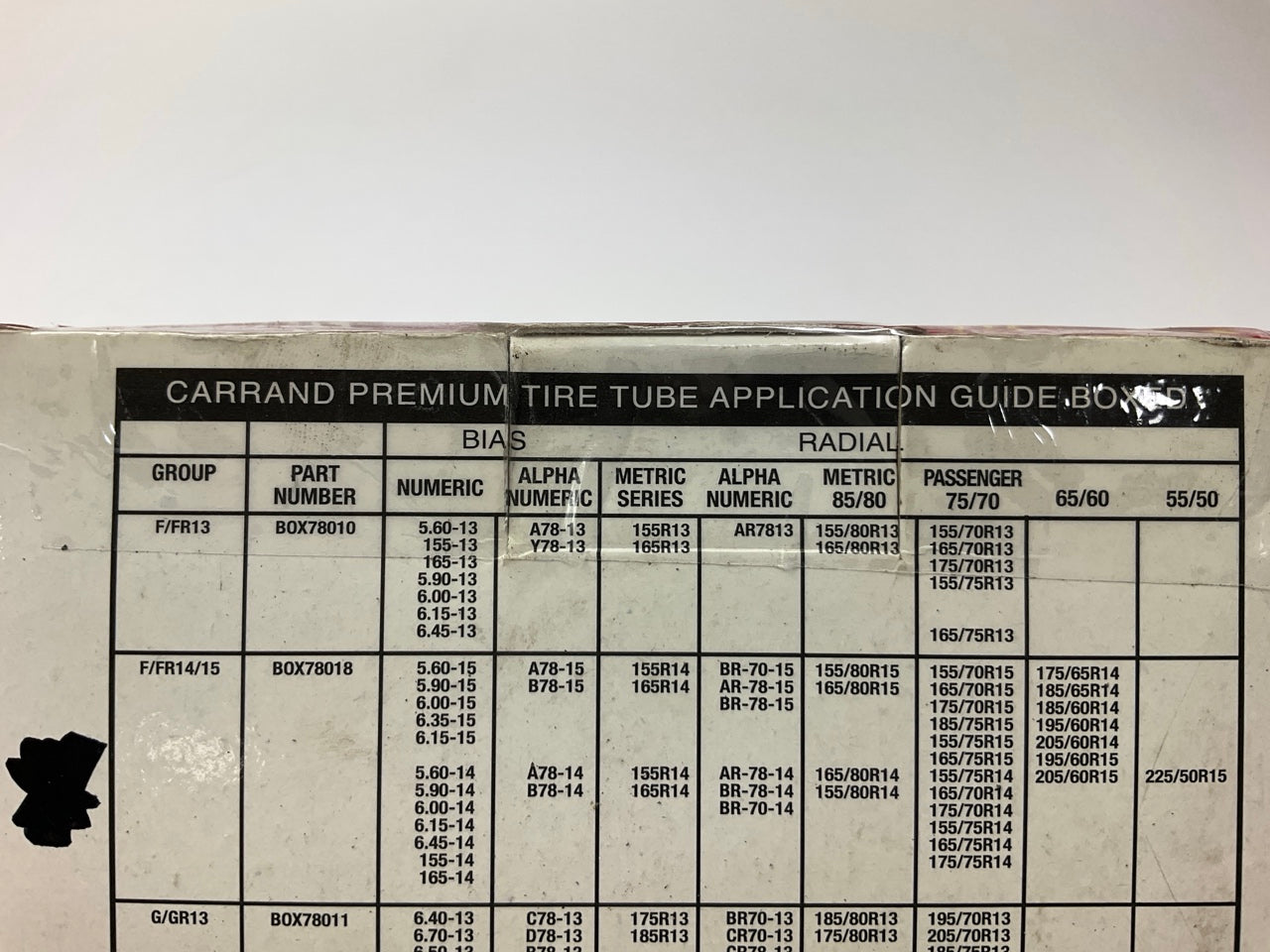 Carrand 78018 FR14 FR15 Heavy Duty Radial Or Bias Inner Tube