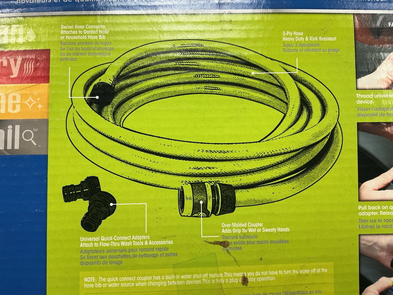 Carrand 90063 Quick-Connect 50 Feet Car Wash Garden Hose WITH Q. CONNECT FITTING