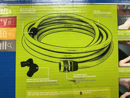 Carrand 90063 Quick-Connect 50 Feet Car Wash Garden Hose WITH Q. CONNECT FITTING