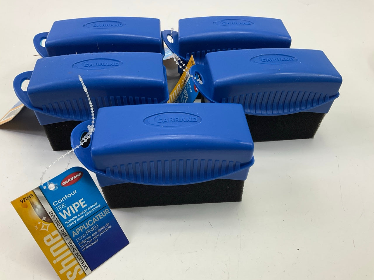 (5) Carrand 92043 Contour Foam Tire Shine Applicator Brush / Sponge