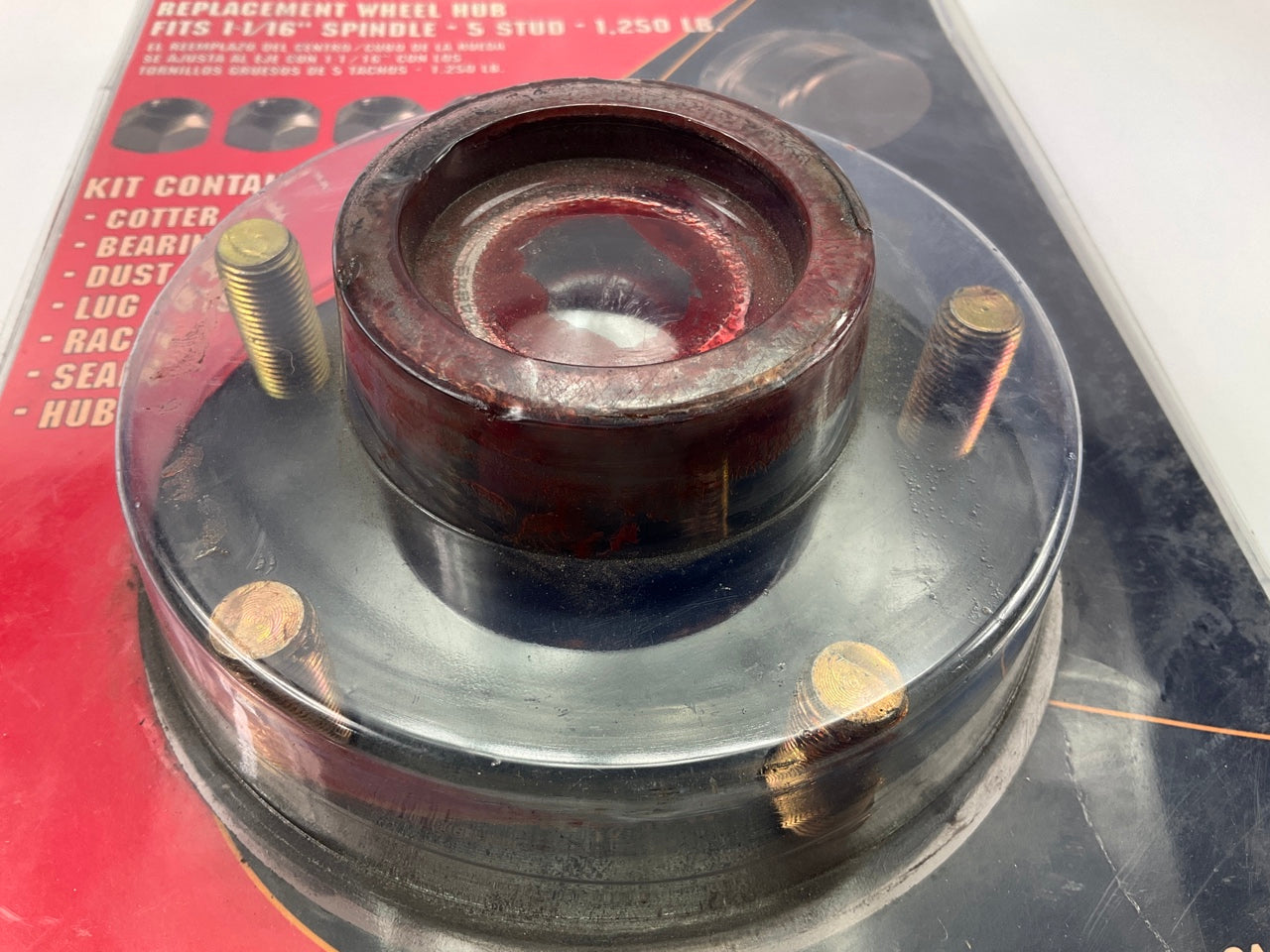 Carry-On Trailer 155 5-Bolt Hub W/ 1-1/16-In Bearings - 1250 Lbs, 1-1/16 Spindle