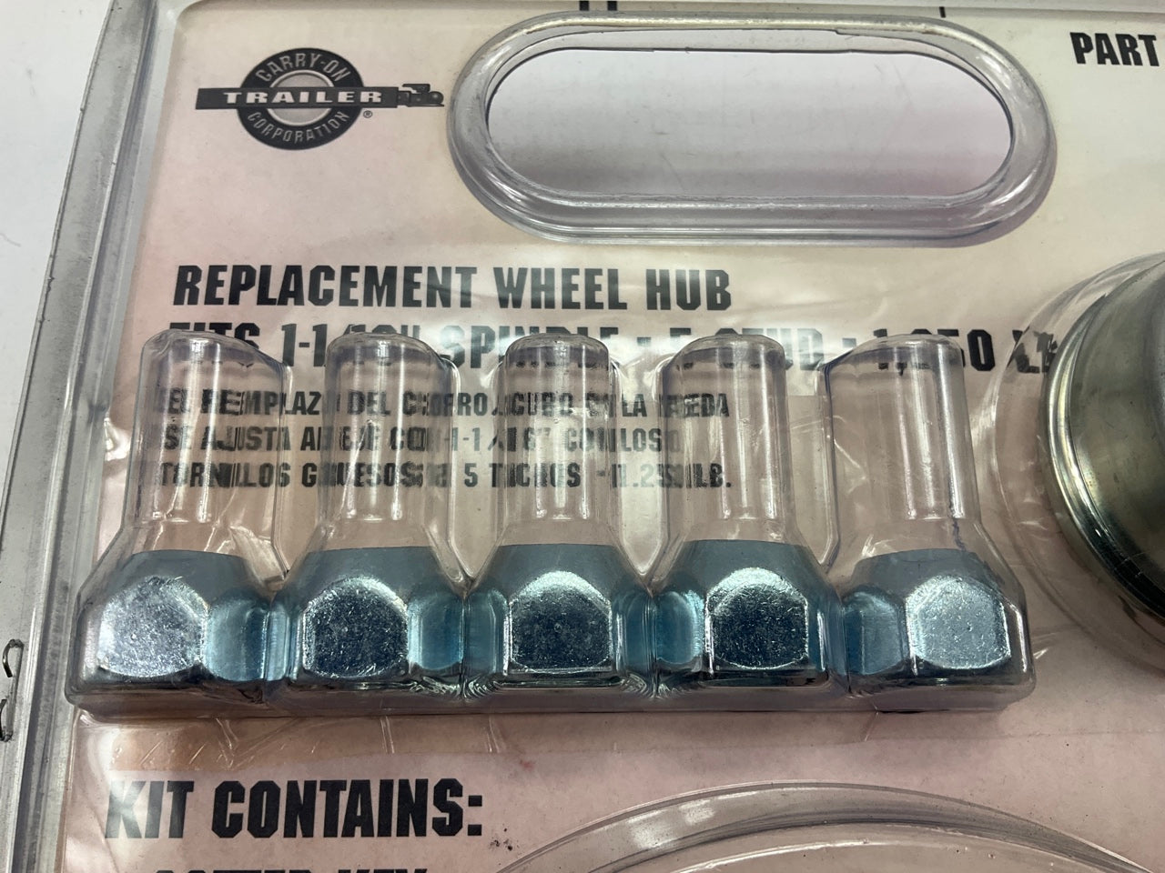 Carry-On Trailer 155 5-Bolt Hub W/ 1-1/16-In Bearings - 1250 Lbs, 1-1/16 Spindle