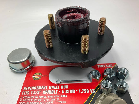 Carry-On Trailer 545 5-Bolt Trailer Hub & Bearing Kit 1750 Lbs, 1-3/8'' Spindle