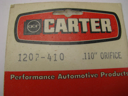 Genuine Carter 120P-410 AFB Carburetor Metering Jets - .110 Orifice Size