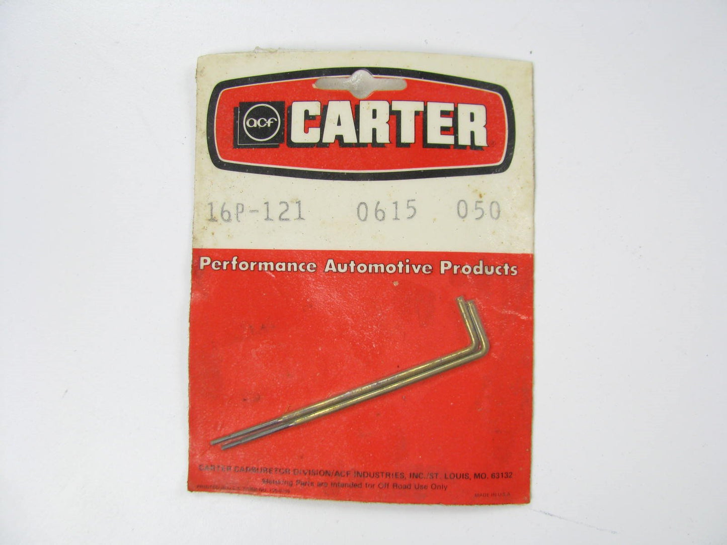 New Old Stock CARTER 16P-121 AFB AVS CARBURETOR METERING RODS  .0615 X .50