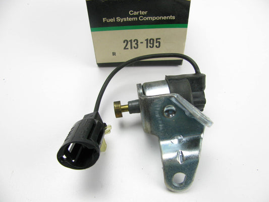 Carter 213-195 Carburetor Idle Stop Solenoid - 1974-1976 Ford 2.3L 140 2-BBL