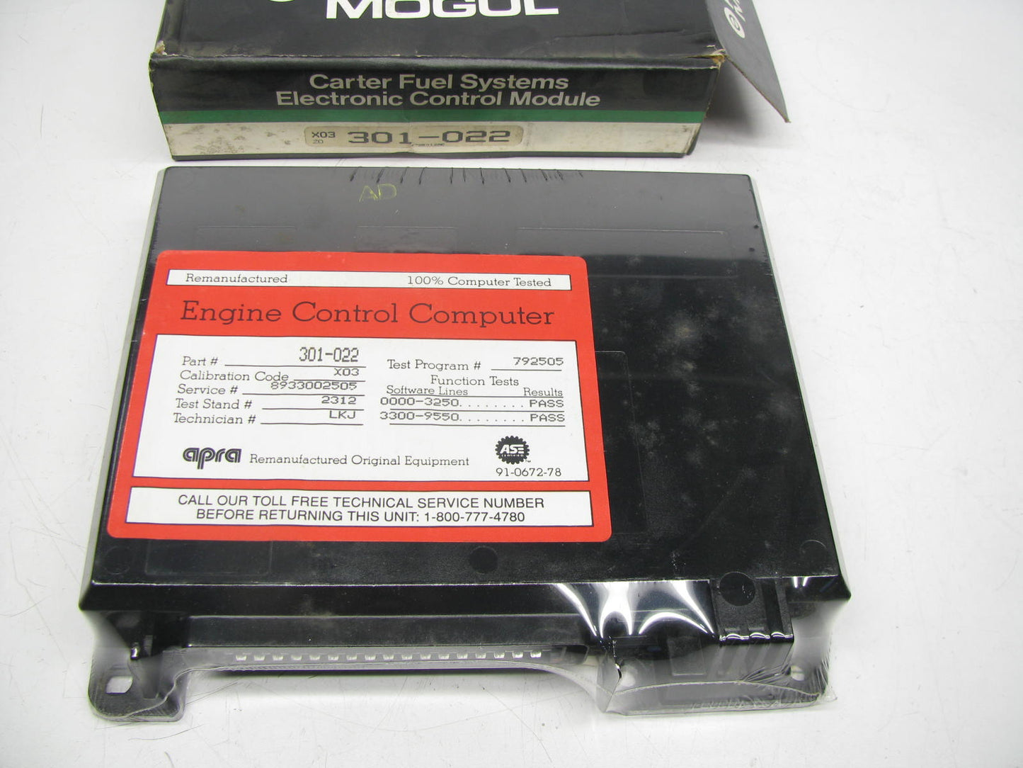 Carter 301-022 Reman Engine Control Module For 1985-1986 Renault Alliance 1.7L