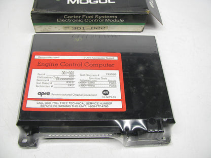 Carter 301-022 Reman Engine Control Module For 1985-1986 Renault Alliance 1.7L