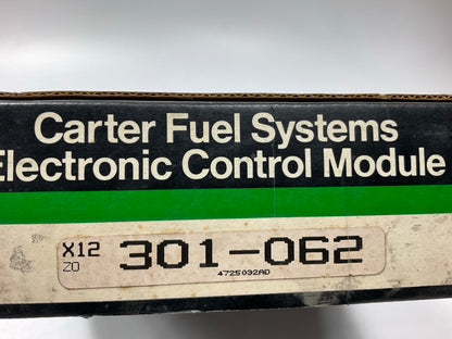 REMAN Carter 301-062 Engine Computer ECU 85-86 Renault Alliance Encore 1.7L Auto