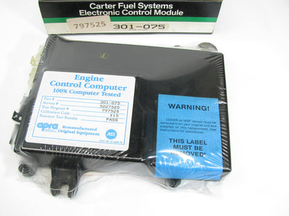 Carter 301-075 Reman Engine Control Module For 1986 Chrysler 2.5L-L4