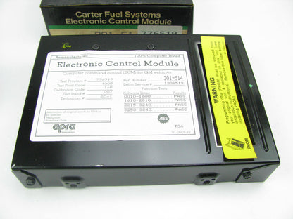 Remanufactured 1226519 Engine Control Computer ECU ECM PCM Module Carter 301-514