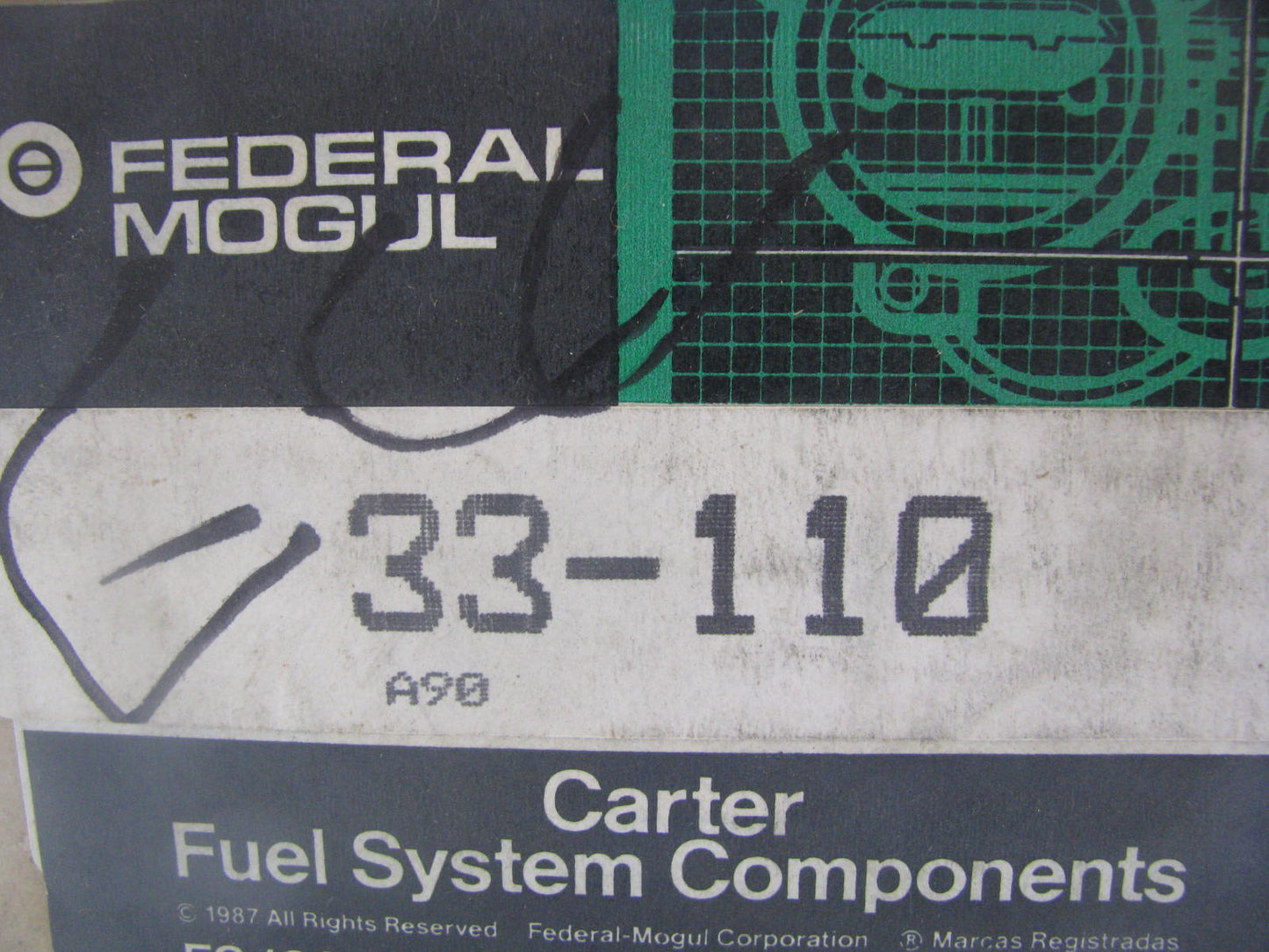 Carter 33-110 EGR Valve Assembly - EGV337 4F1079 FE191A