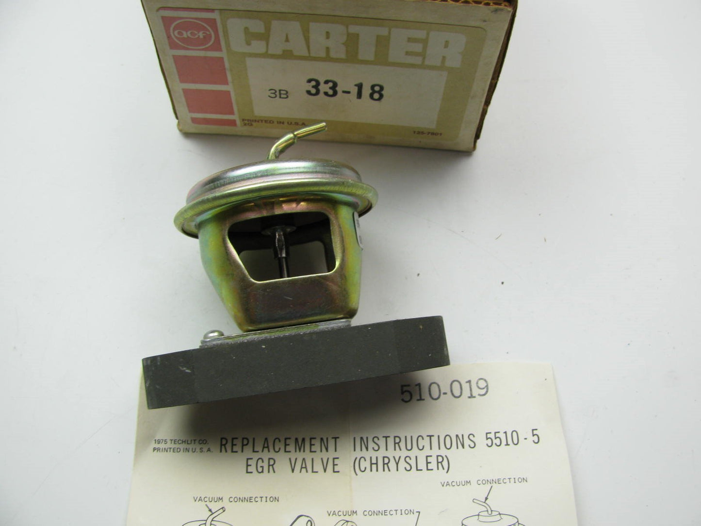 Carter 33-18 EGR Valve For 1978-1981 Dodge Truck 225 Slant Six