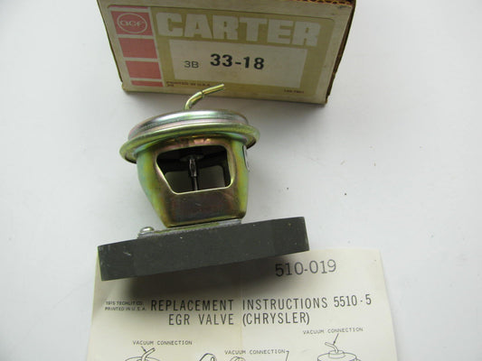 Carter 33-18 EGR Valve For 1978-1981 Dodge Truck 225 Slant Six