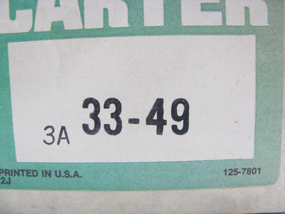 Carter 33-49 EGR Valve - 1974-1976 Ford Mercury 2.3L 140 4-CYL Pinto Mustang II