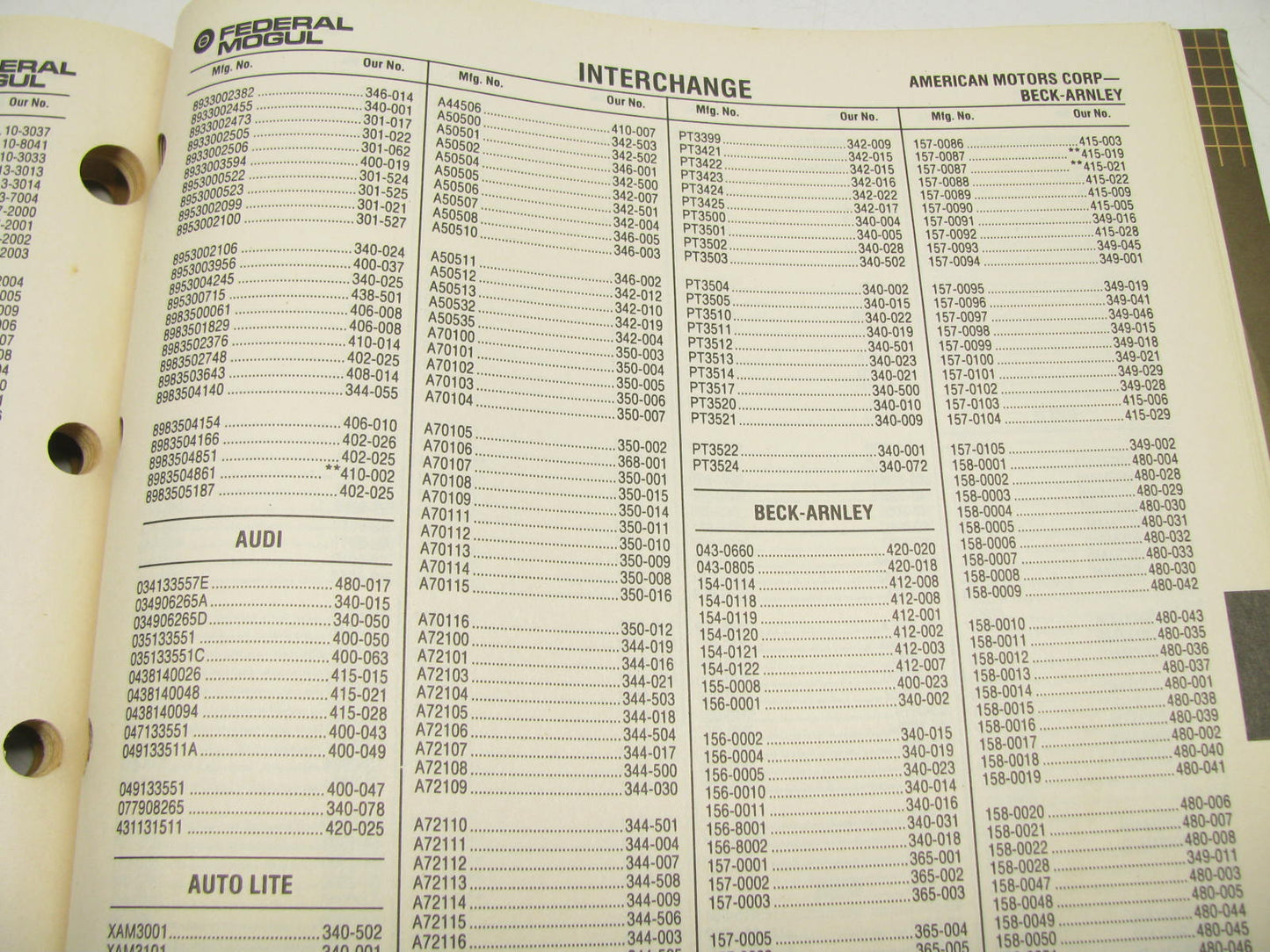 Carter 3882S Engine Management Fuel Injection Parts Catalog 95 With Applications