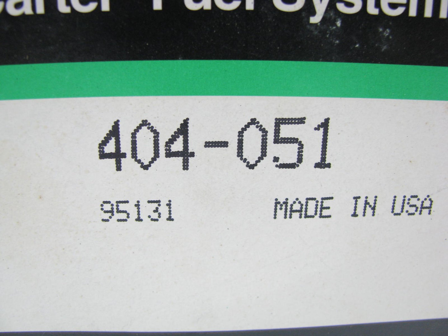 Carter 404-051 Fuel Injection Fuel Pressure Regulator