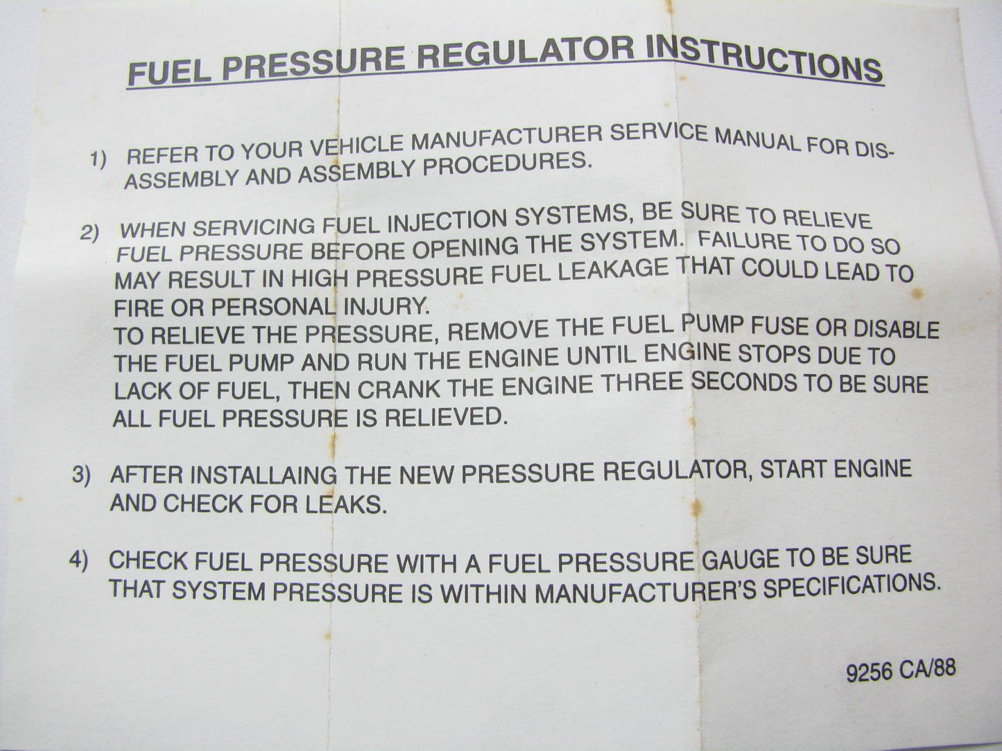 Carter 404-105 Fuel Pressure Regulator - 1986-1987 Galant