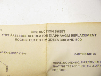Carter 406-004  Fuel Injection Pressure Regulator Diaphragm Repair Kit