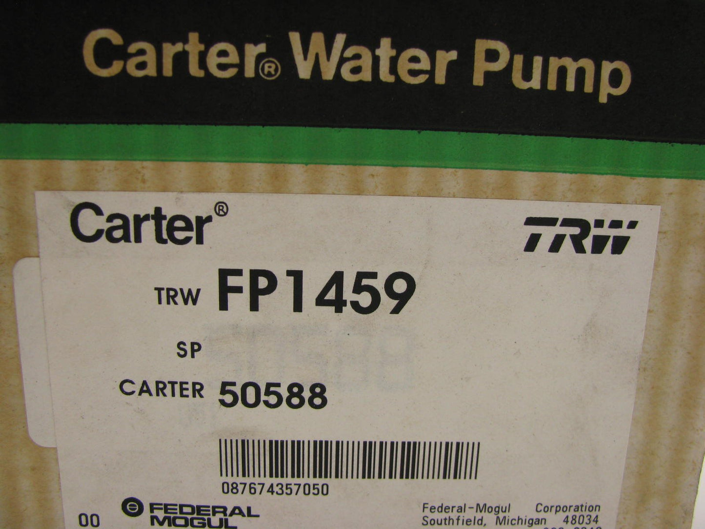 Carter 50588 Engine Water Pump For 1971-1973 Plymouth Cricket 1.5L - 71981361