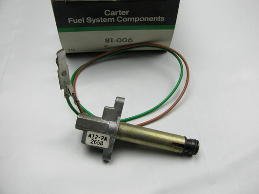 Carter 81-006 Carburetor Fuel Mixture Control Solenoid For 83 Dodge 1.7L W/ A/C