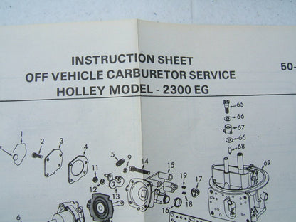 Carter 902-1149 Carburetor Rebuild Kit For 2-BBL Model 2300EG