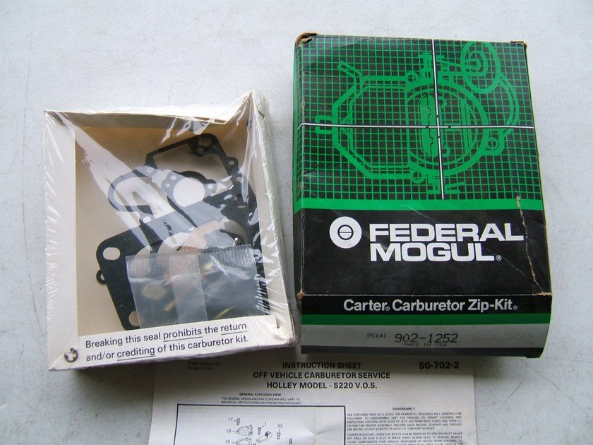 Carter 902-1252 Carburetor Rebuild Kit 1985-86 Mopar For Holley 5220 VOS 5220C