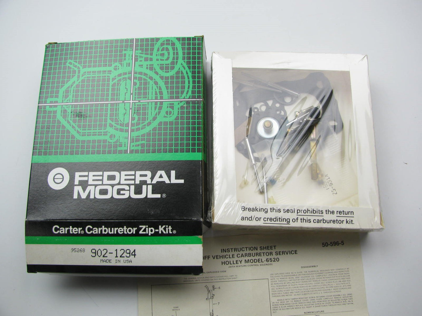 Carter 902-1294 Carburetor Rebuild Kit Mopar 1.7L 2.2L For Holley 6520