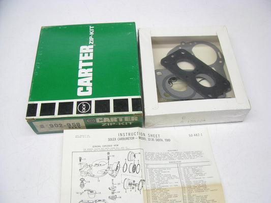 Carter 902-958 Carburetor Rebuild Kit - Solex 2-BBL 3235DIDTA / 35DIDTA