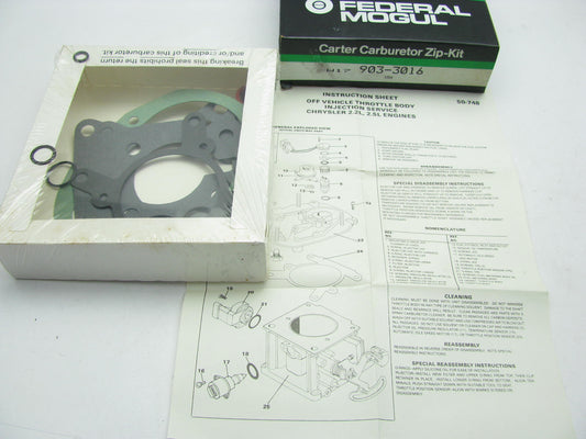Carter 903-3016 TBI Gasket Rebuild Kit