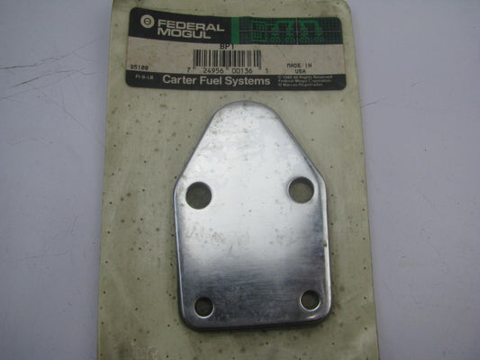 Carter BP1 Chrome Mechanical Fuel Pump Block Off Plate For Chevrolet SBC