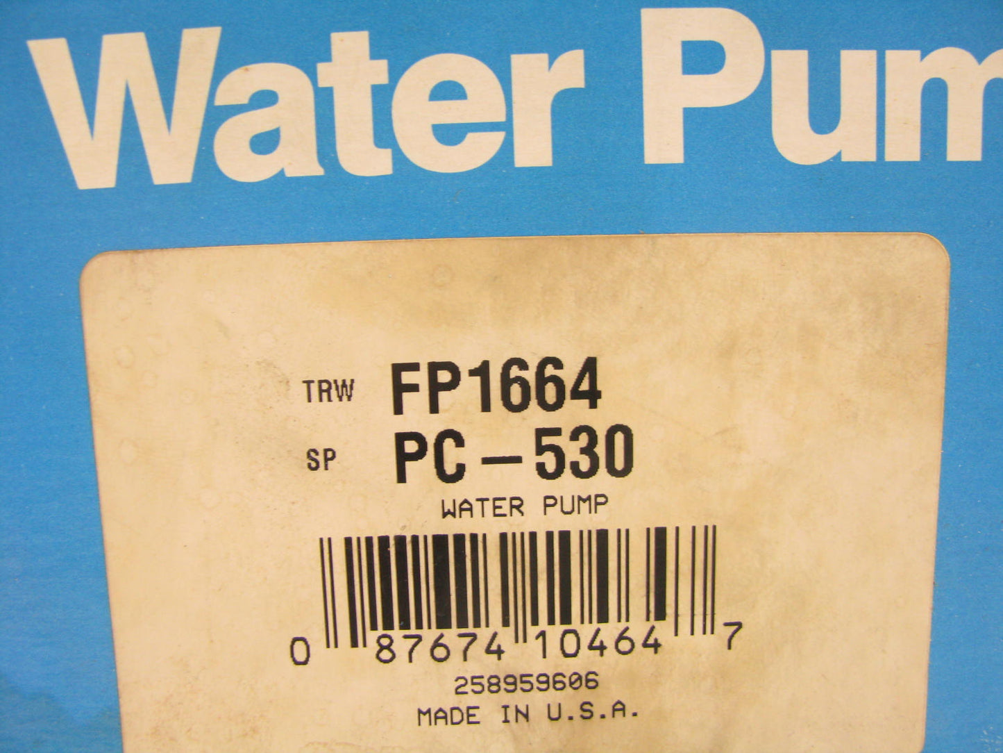 Carter FP1664 Engine Water Pump For 1975-1982 Datsun 1.2L 1.4L 1.5L