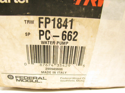 Carter FP1841 Engine Water Pump For 1984-86 Renault 2.2L 88-89 Eagle 2.2L