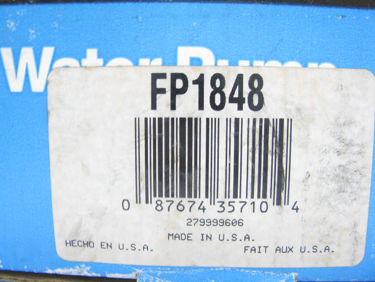 Carter FP1848 Water Pump - 1986-1987 Toyota Celica GTS 2.0L