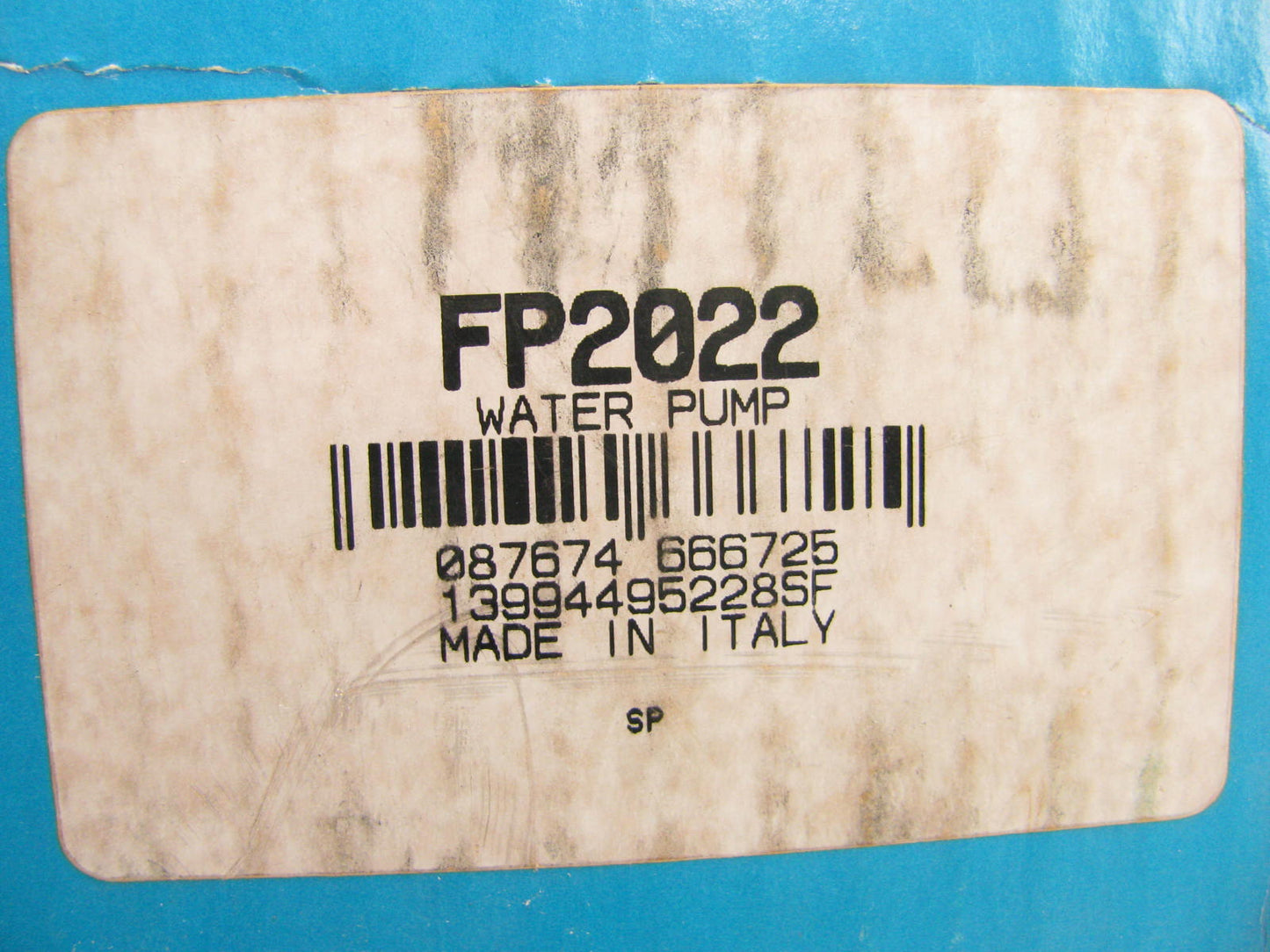 Carter FP2022 Engine Water Pump For 1974-1976 Peugeot 504 2.1L DIESEL