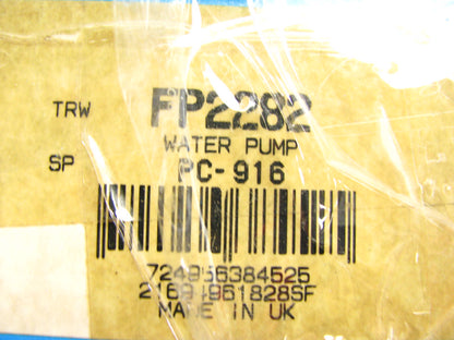 Carter FP2282 Water Pump For Various  For 1984-1994 International Trucks