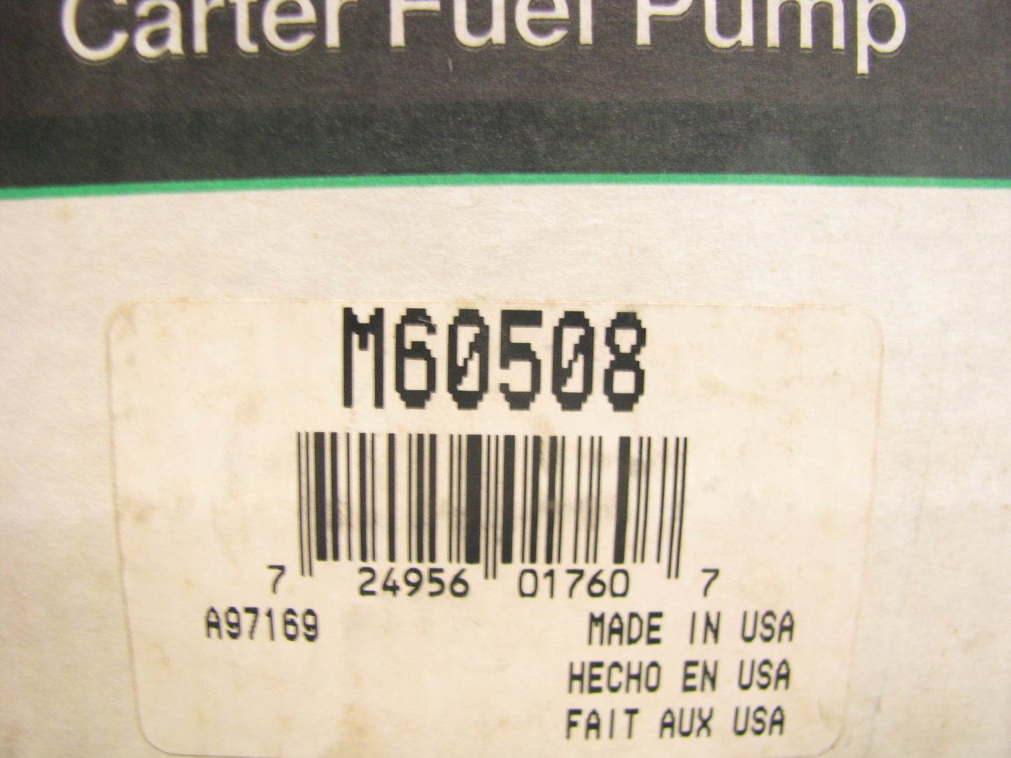 Carter M60508 Mechanical Fuel Pump - 1986 Buick Pontiac Olds 3.8L 231 V6 ONLY