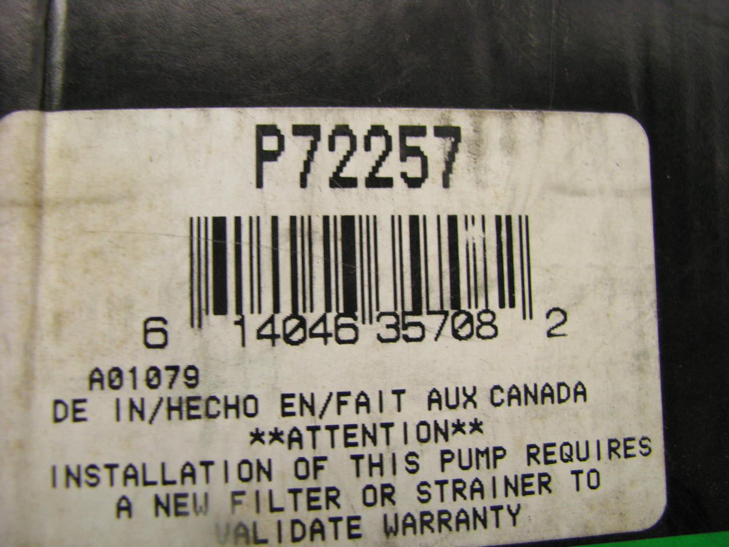 Carter P72257 Replacement Electric In-Tank Fuel Pump